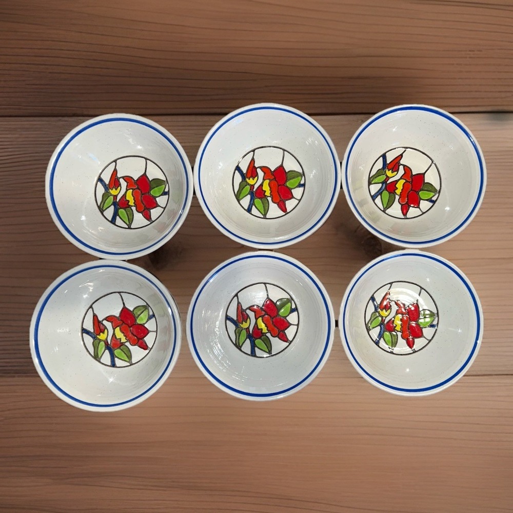 Metlox Poppy Trail Set‎ Of 6 Bowls 777 California Vintage
